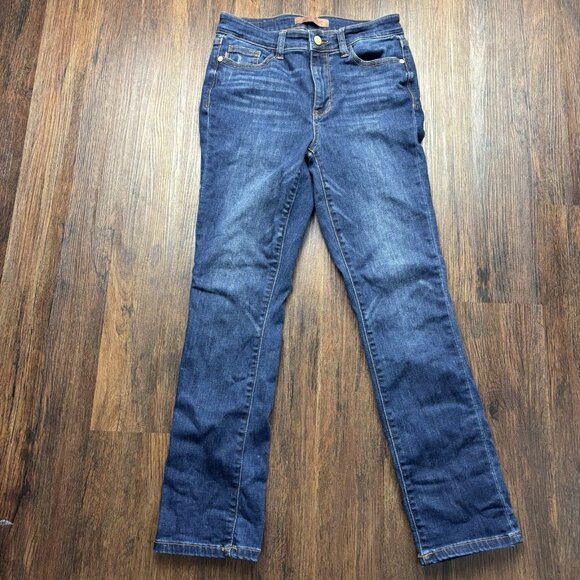 Judy Blue Skinny Fit Capri Jeans JB72115DK  Distressed Medium Wash Size 7/28 - Picture 1 of 12